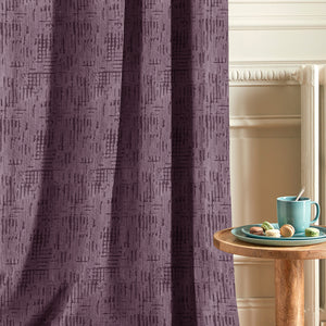 Elsa Textured Room Darkening Curtains | Modern Aesthetic | Old Mauve | Set of 2 | Fully Customizable