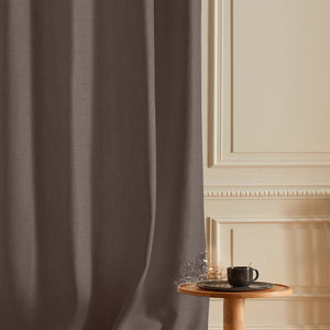 Cocoon Minimal Texture Room Darkening Curtains | Modern Aesthetic | Mocha Brown | Set of 2 | Fully Customizable