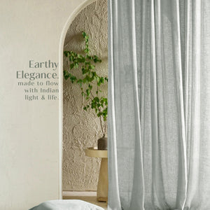 Amore Plain Sheer Curtains | Airy Elegance & Soft Light Filter | Sage Green | Set of 2 | Fully Customizable