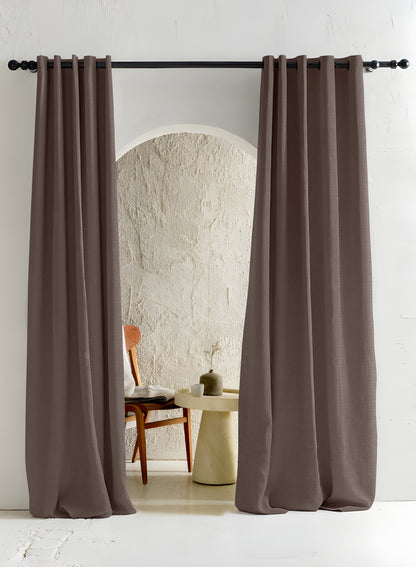 Cocoon Room Darkening Curtains | Mocha Brown | Set of 2