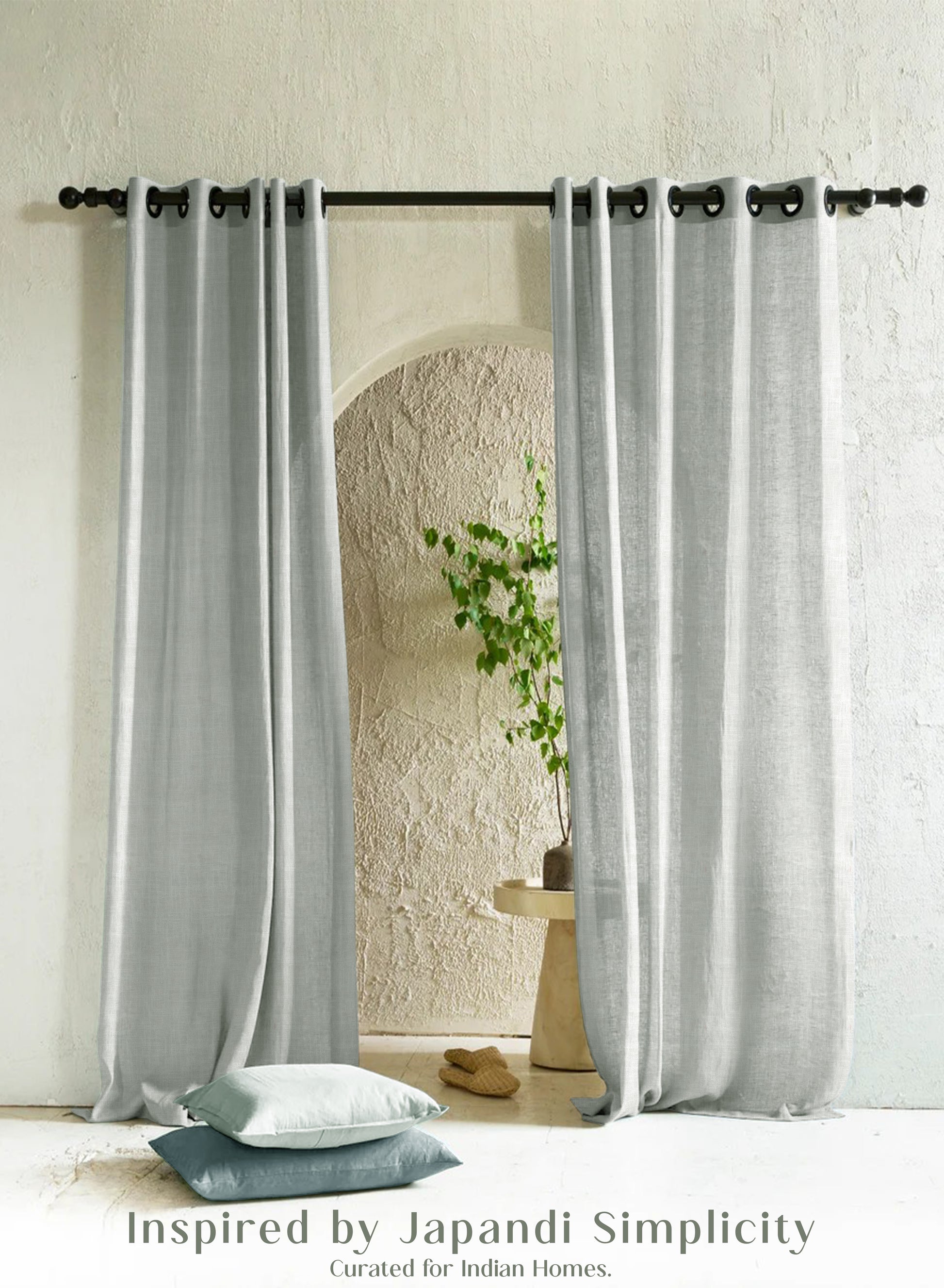 Amore Plain Sheer Curtains | Airy Elegance & Soft Light Filter | Sage Green | Set of 2 | Fully Customizable