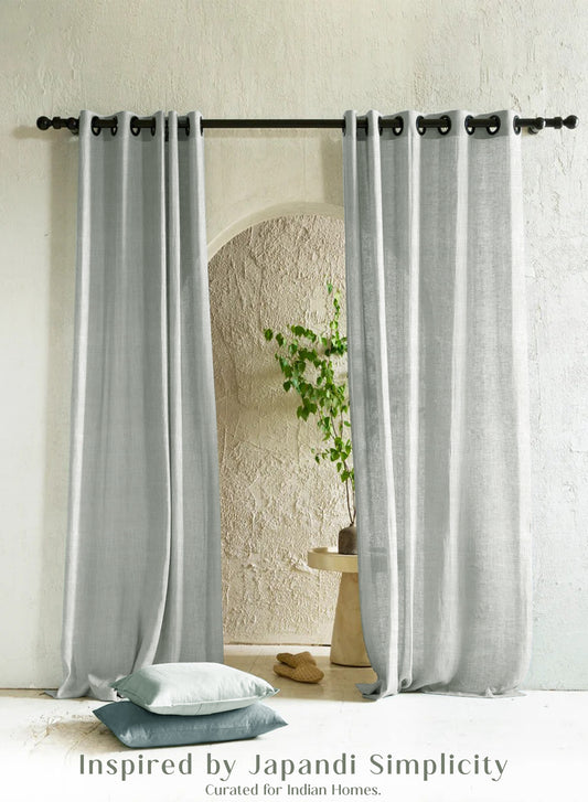 Amore Plain Sheer Curtains | Airy Elegance & Soft Light Filter | Sage Green | Set of 2 | Fully Customizable