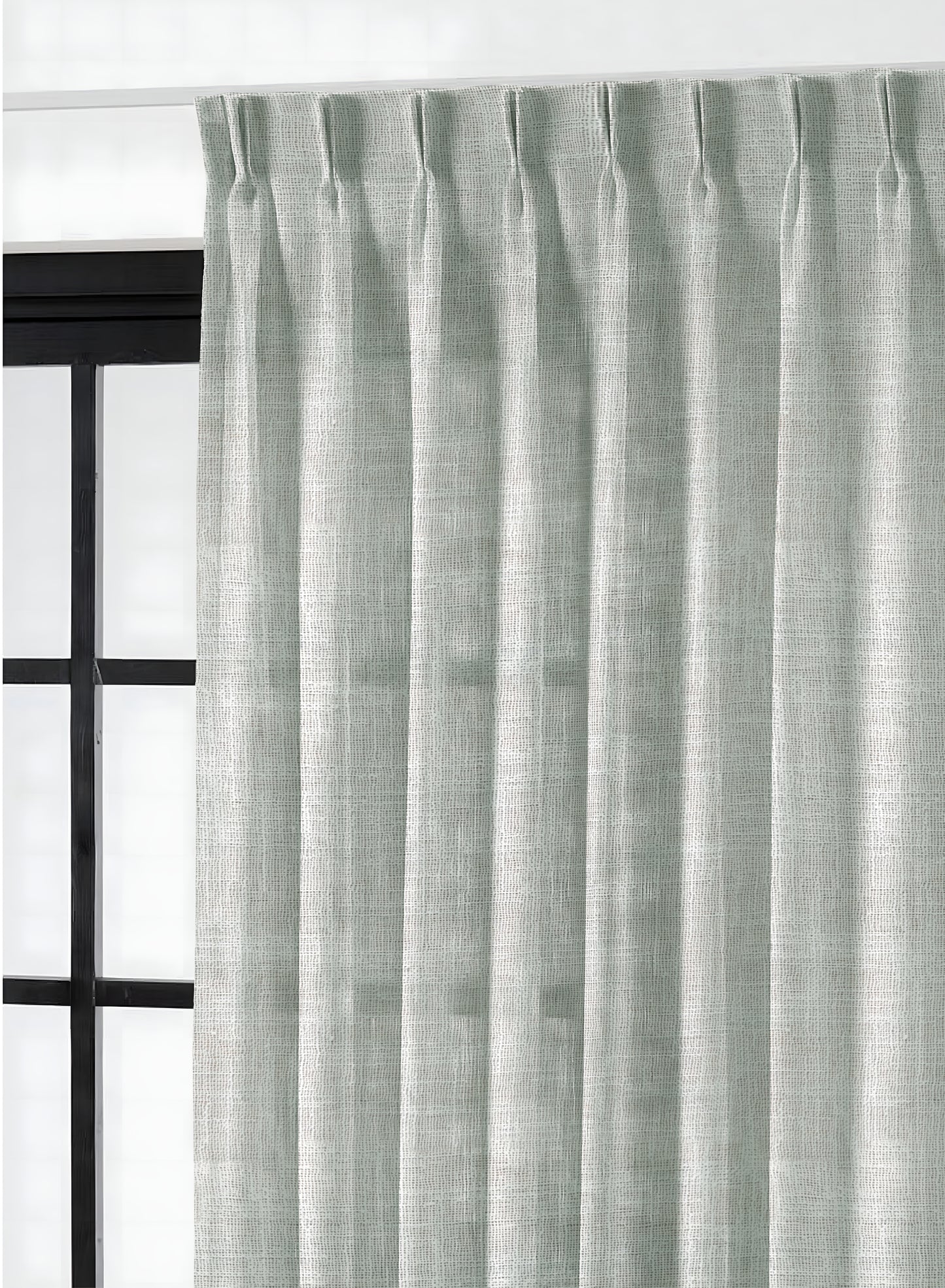 Amore Plain Sheer Curtains | Sage Green | Set of 2