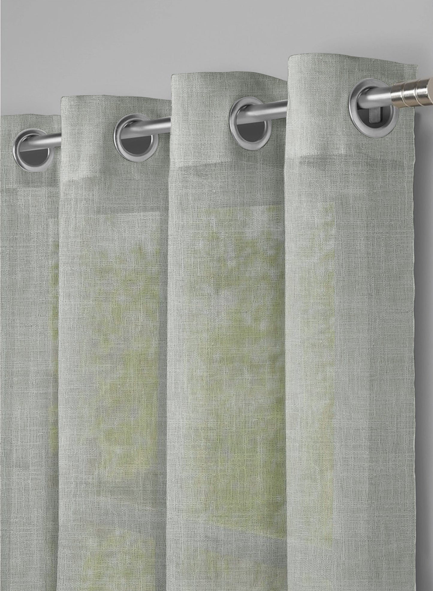 Amore Plain Sheer Curtains | Sage Green | Set of 2