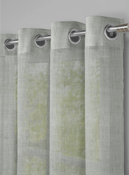 Amore Plain Sheer Curtains | Sage Green | Set of 2