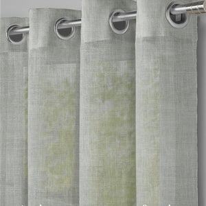 Amore Plain Sheer Curtains | Airy Elegance & Soft Light Filter | Sage Green | Set of 2 | Fully Customizable