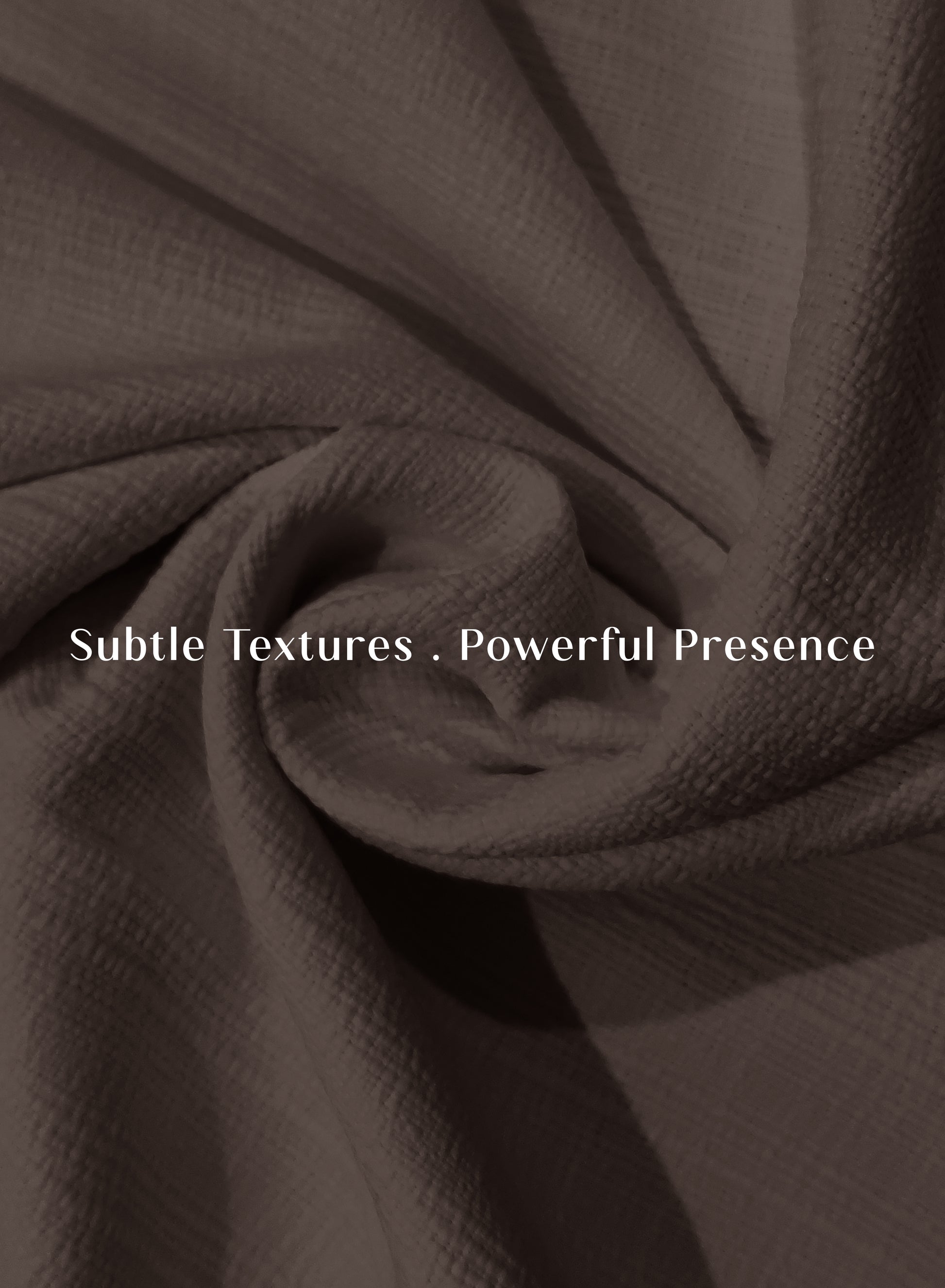 Cocoon Minimal Texture Room Darkening Curtains | Modern Aesthetic | Mocha Brown | Set of 2 | Fully Customizable