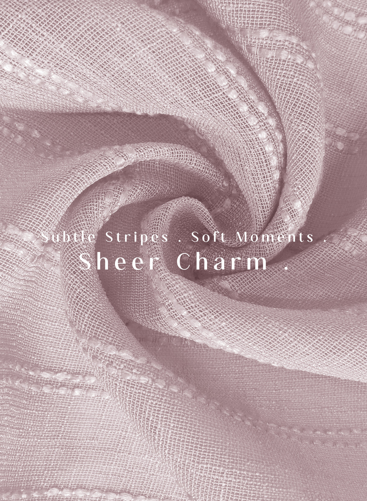 Amore Striped Sheer Curtains | Airy Elegance & Soft Light Filter | Deep Blush | Set of 2 | Fully Customizable