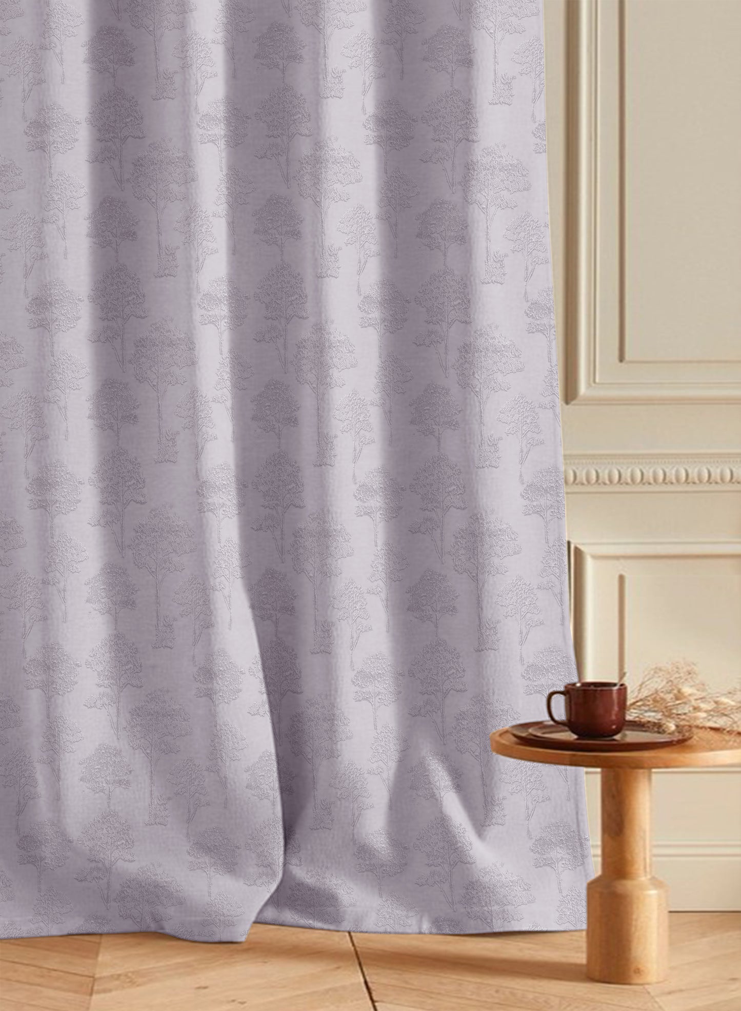 Bern Jacquard Blackout Curtains | Lavender Gray | Set of 2 (Pattern 1)