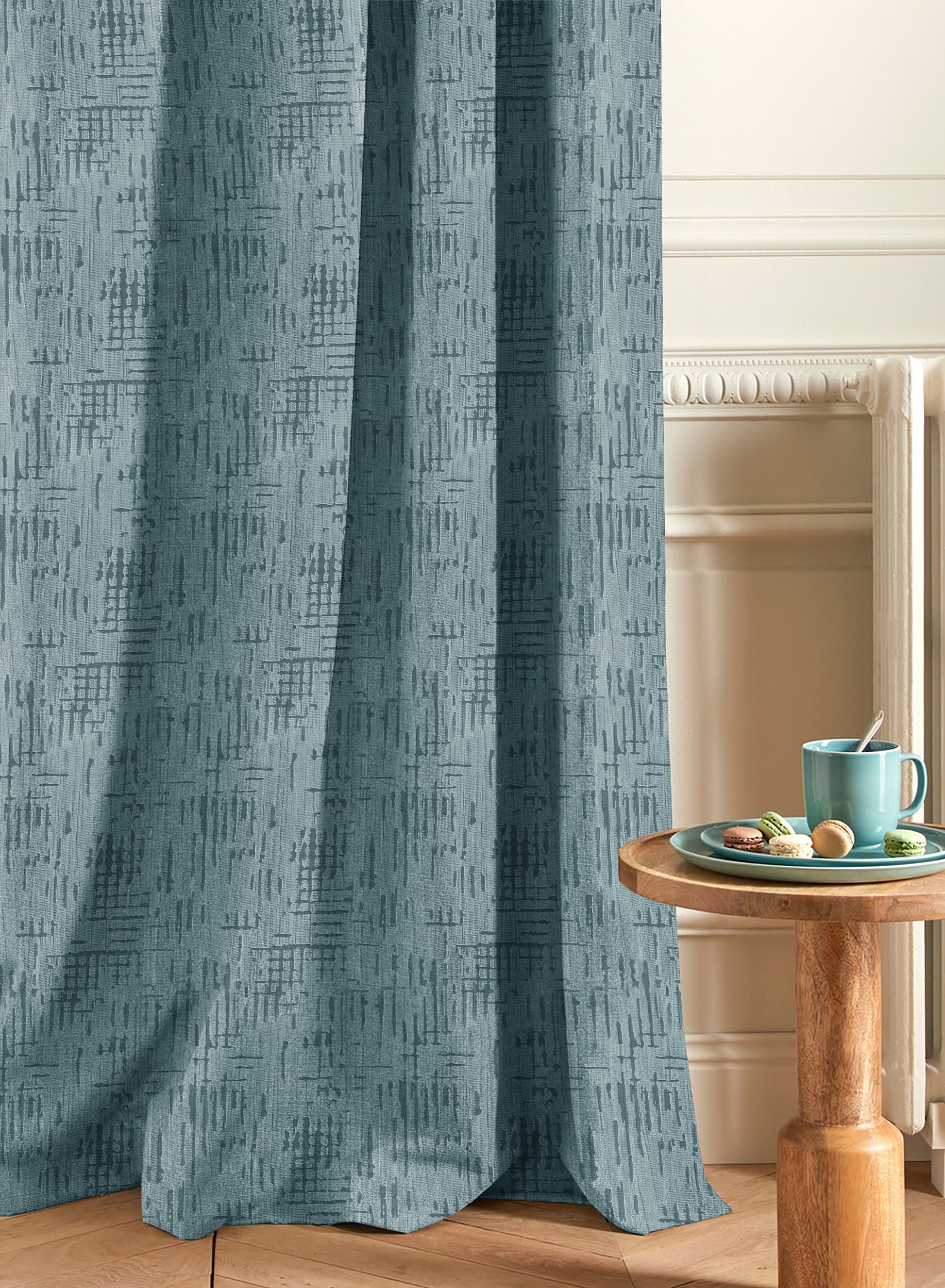 Elsa Textured Room Darkening Curtains | Modern Aesthetic | Seafoam Green | Set of 2 | Fully Customizable