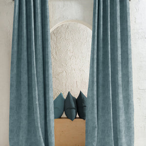Elsa Textured Room Darkening Curtains | Modern Aesthetic | Seafoam Green | Set of 2 | Fully Customizable