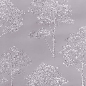 Bern Jacquard Room Darkening Curtains | Scenic Tree Pattern | Lavender Gray | Set of 2 | Fully Customizable