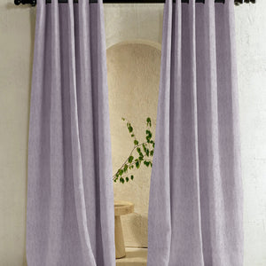 Bern Jacquard Blackout Curtains | Delicate Branch Embroidery & Total Light Block | Lavender Gray | Set of 2 | Fully Customizable