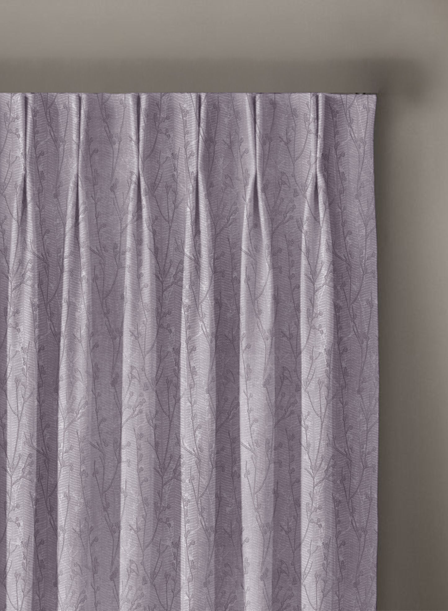 Bern Jacquard Room Darkening Curtains | Lavender Gray | Set of 2 (Pattern 2)