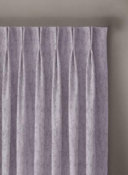 Bern Jacquard Room Darkening Curtains | Lavender Gray | Set of 2 (Pattern 2)