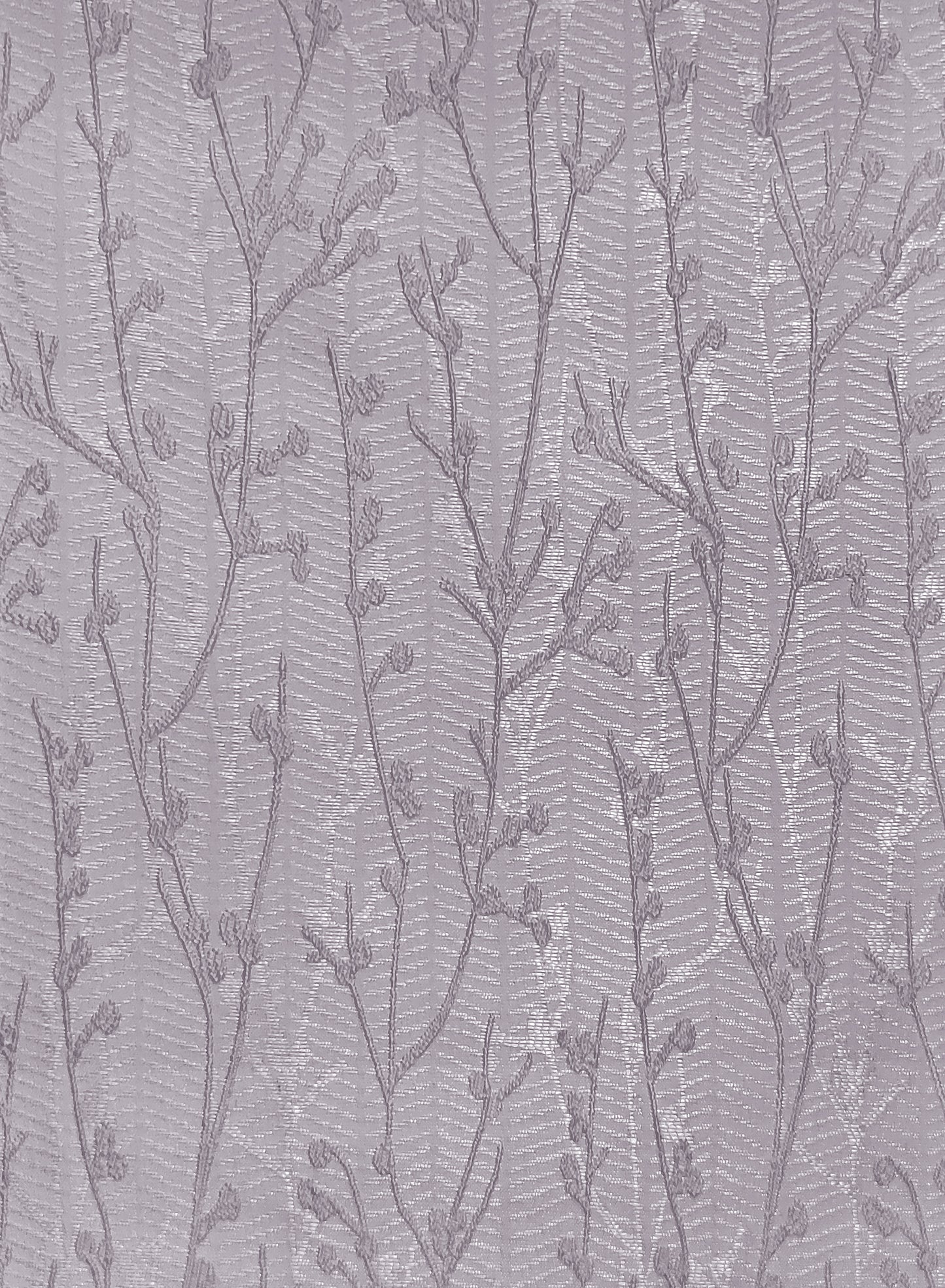 Bern Jacquard Room Darkening Curtains | Lavender Gray | Set of 2 (Pattern 2)