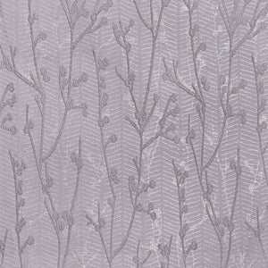 Bern Jacquard Room Darkening Curtains | Delicate Branch Embroidery | Lavender Gray | Set of 2 | Fully Customizable