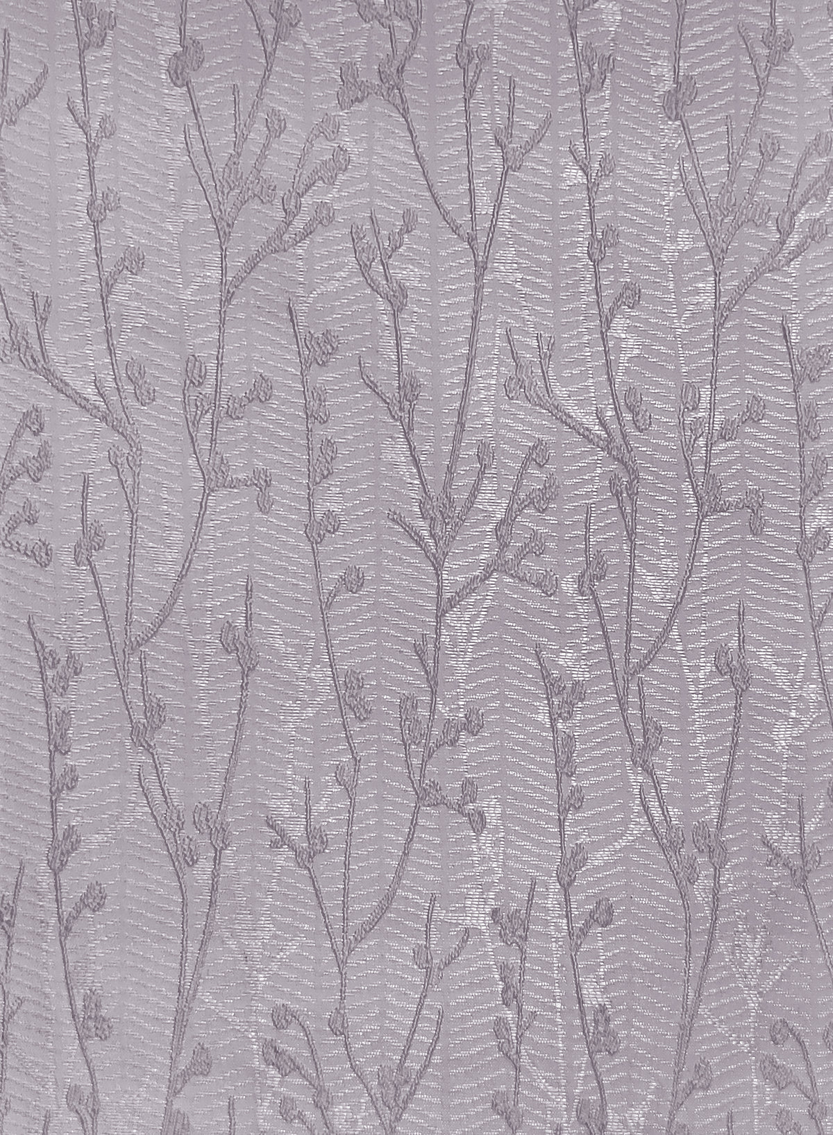 Bern Jacquard Room Darkening Curtains | Delicate Branch Embroidery | Lavender Gray | Set of 2 | Fully Customizable