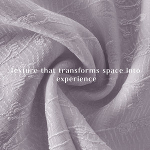 Bern Jacquard Room Darkening Curtains | Delicate Branch Embroidery | Lavender Gray | Set of 2 | Fully Customizable