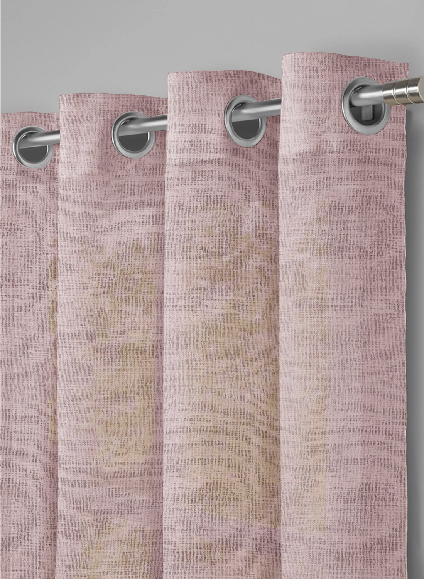 Amore Plain Sheer Curtains | Deep Blush | Set of 2