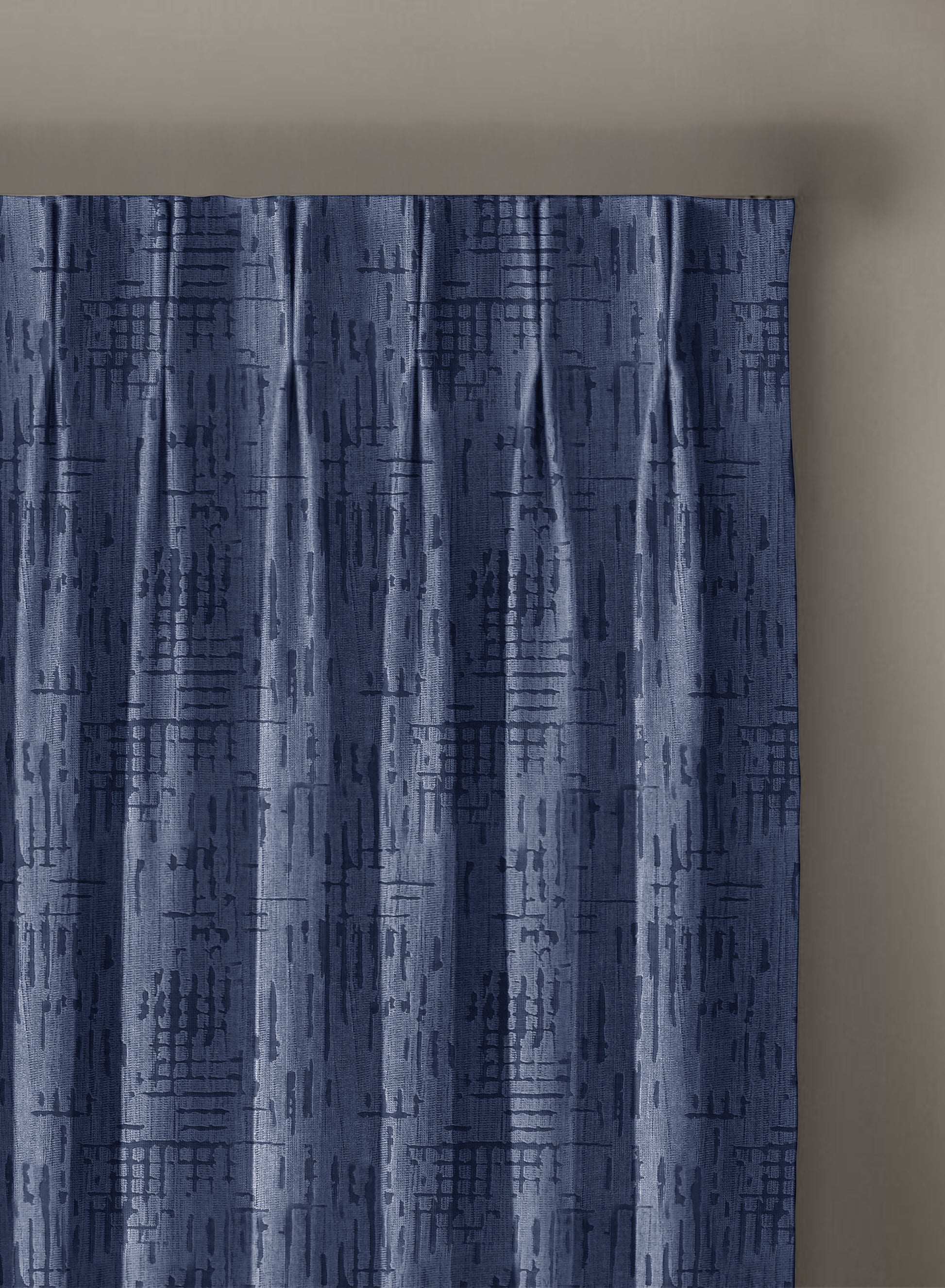 Elsa Textured Room Darkening Curtains | Royal Blue | Set of 2