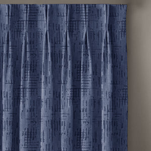 Elsa Textured Room Darkening Curtains | Royal Blue | Set of 2