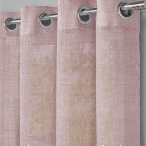 Amore Plain Sheer Curtains | Airy Elegance & Soft Light Filter | Deep Blush | Set of 2 | Fully Customizable