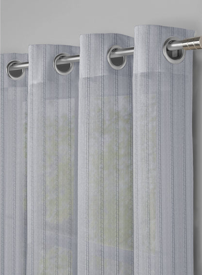 Amore Striped Sheer Curtains | Echo Blue | Set of 2