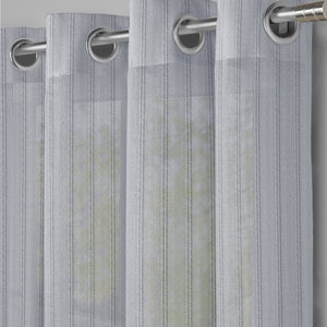 Amore Striped Sheer Curtains | Echo Blue | Set of 2