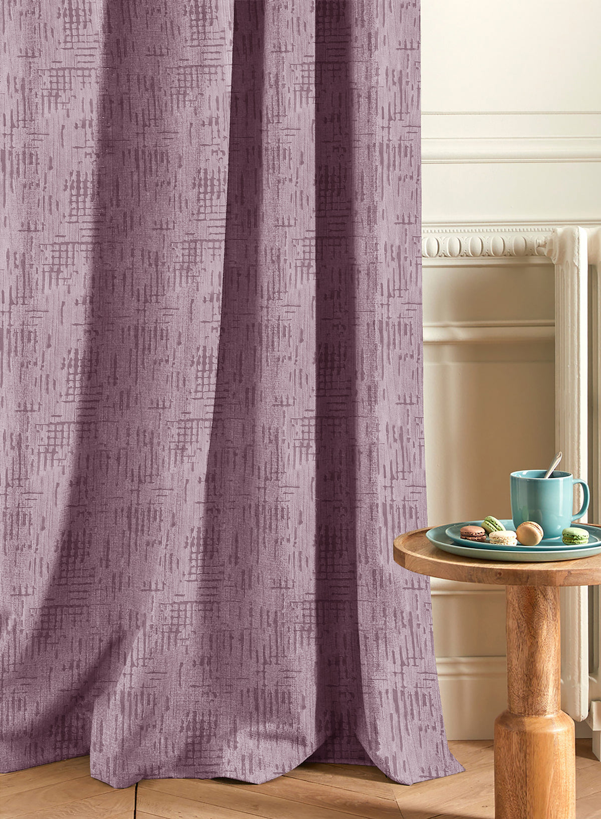 Elsa Textured Room Darkening Curtains | Modern Aesthetic | Deep Blush | Set of 2 | Fully Customizable