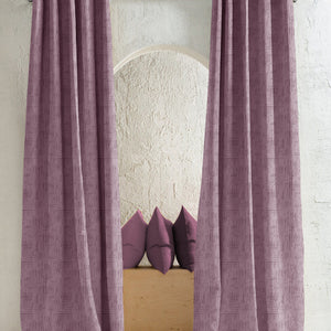 Elsa Textured Room Darkening Curtains | Modern Aesthetic | Deep Blush | Set of 2 | Fully Customizable