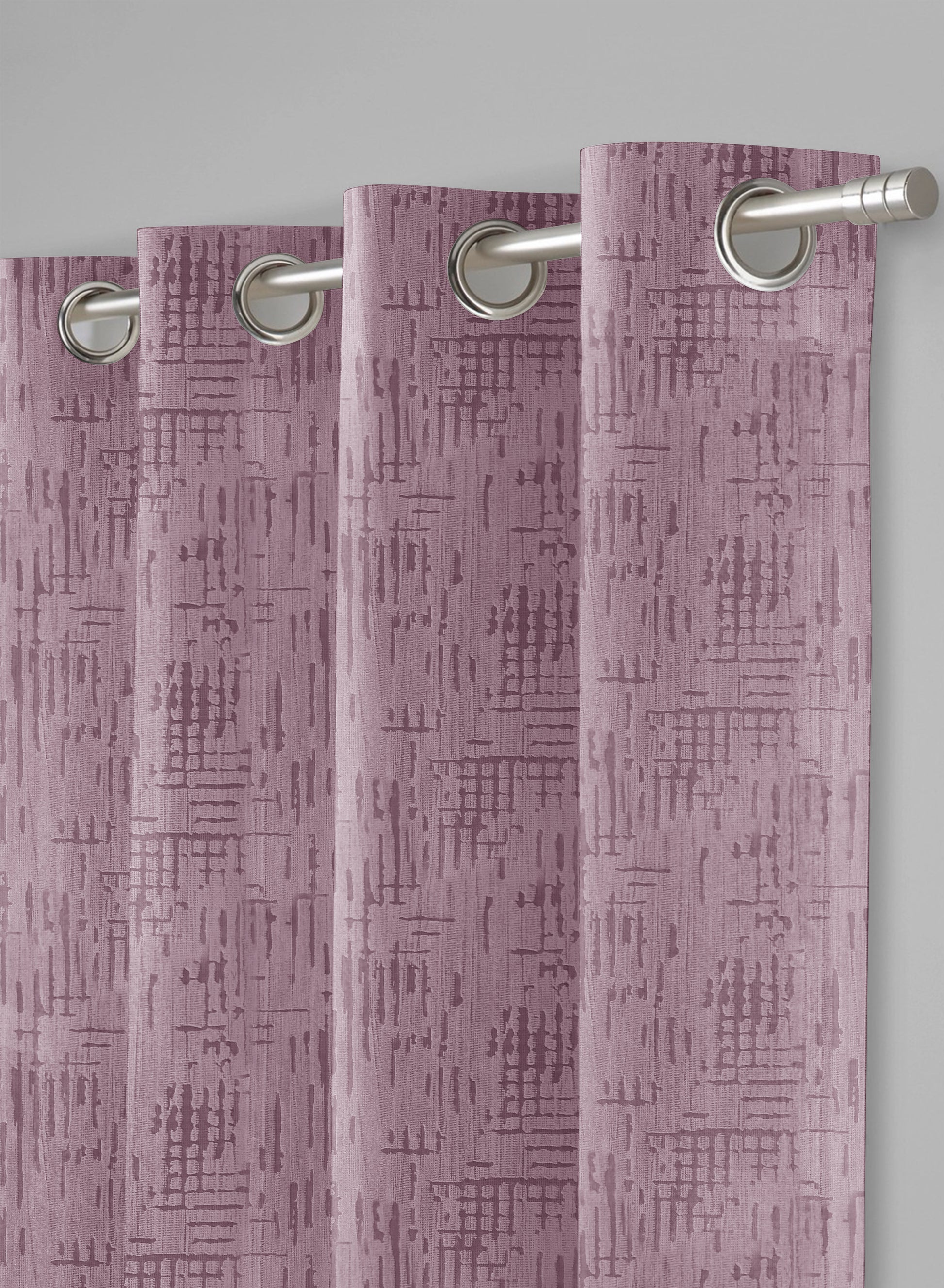 Elsa Textured Room Darkening Curtains | Deep Blush | Set of 2