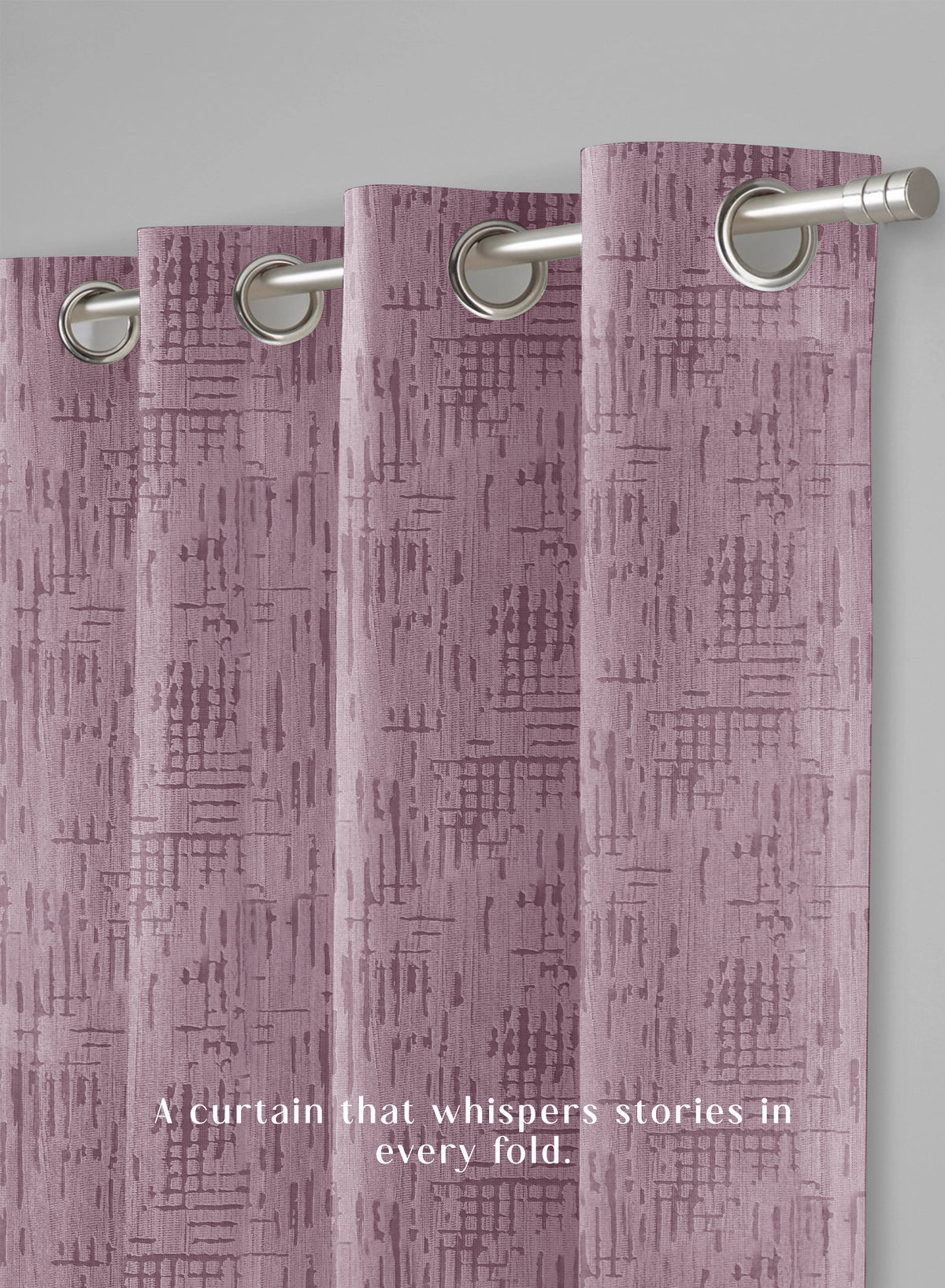 Elsa Textured Room Darkening Curtains | Modern Aesthetic | Deep Blush | Set of 2 | Fully Customizable