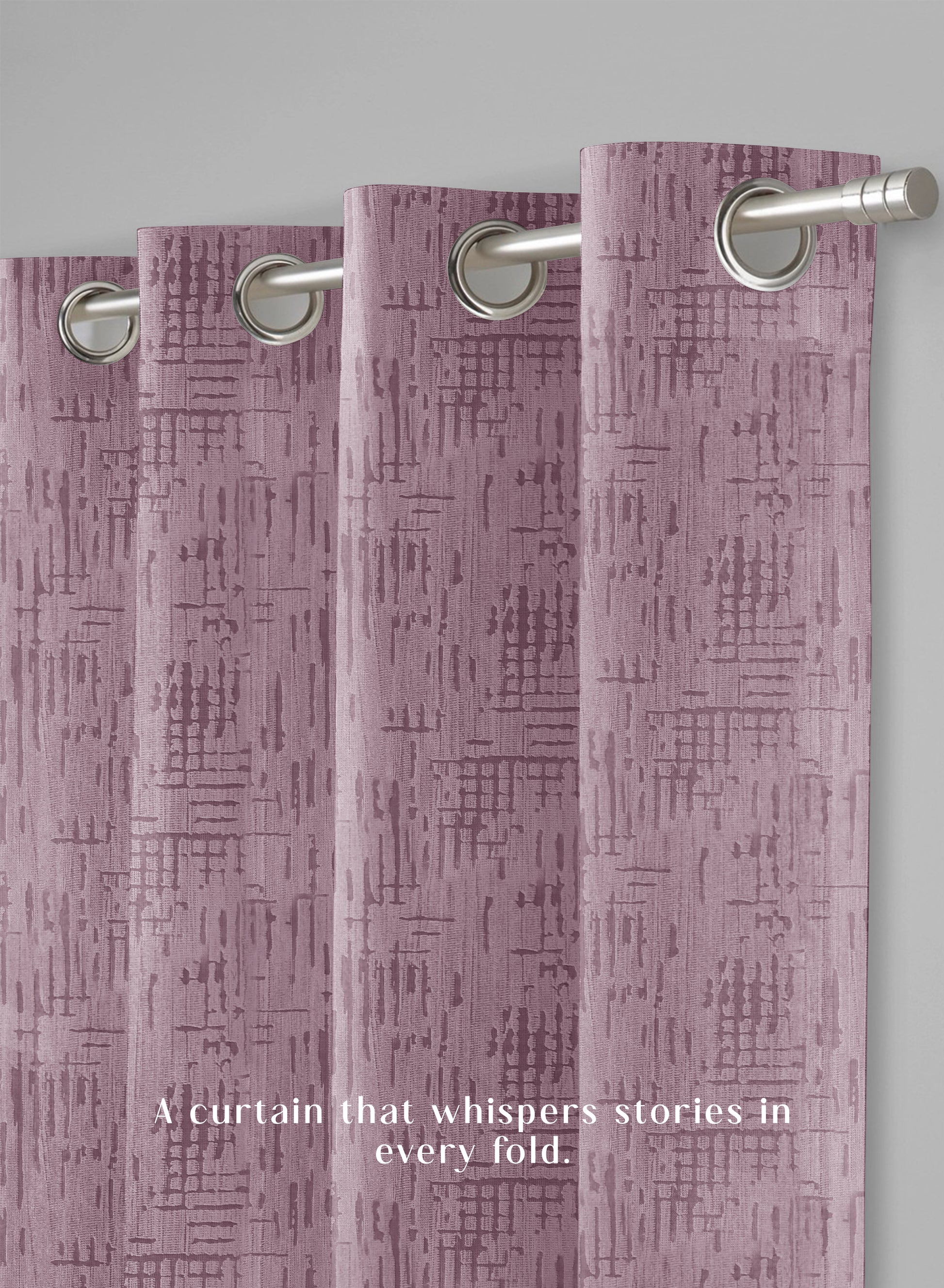 Elsa Textured Room Darkening Curtains | Modern Aesthetic | Deep Blush | Set of 2 | Fully Customizable
