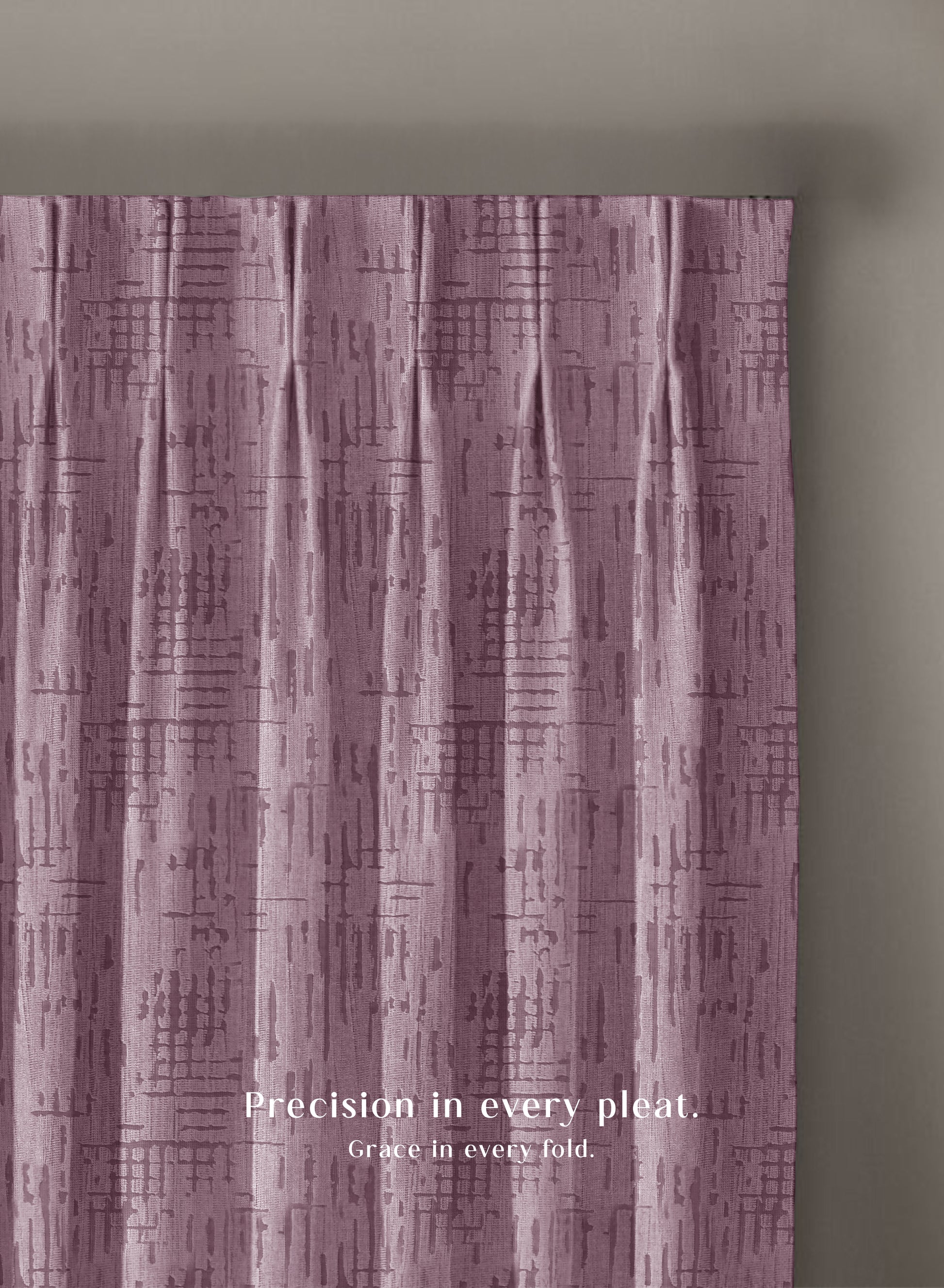 Elsa Textured Room Darkening Curtains | Modern Aesthetic | Deep Blush | Set of 2 | Fully Customizable