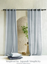 Amore Plain Sheer Curtains | Airy Elegance & Soft Light Filter | Echo Blue | Set of 2 | Fully Customizable