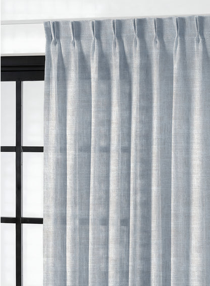 Amore Plain Sheer Curtains | Echo Blue | Set of 2