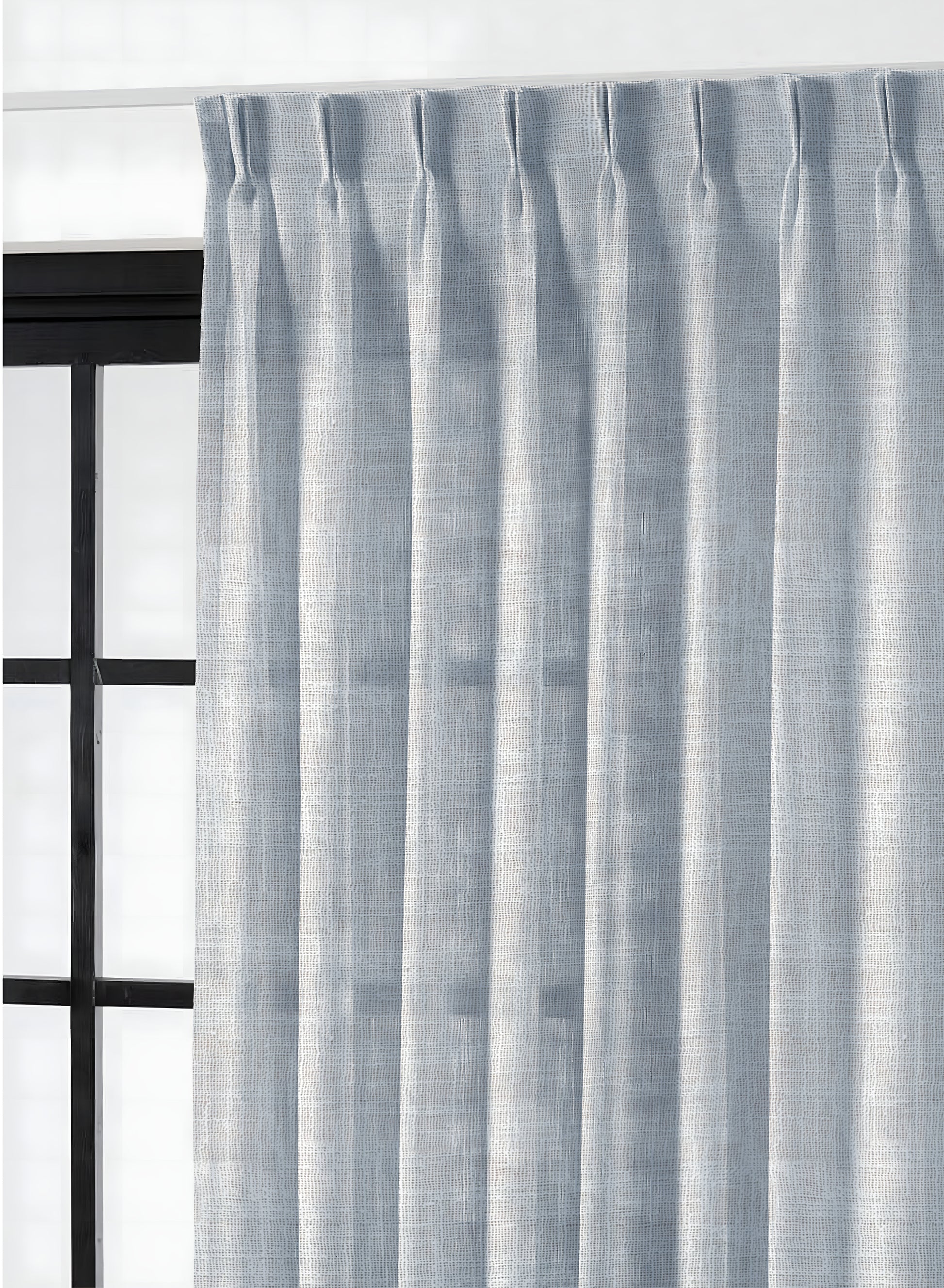 Amore Plain Sheer Curtains | Airy Elegance & Soft Light Filter | Echo Blue | Set of 2 | Fully Customizable