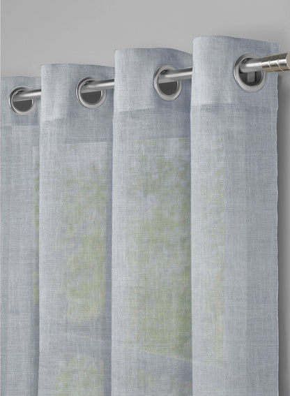 Amore Plain Sheer Curtains | Echo Blue | Set of 2