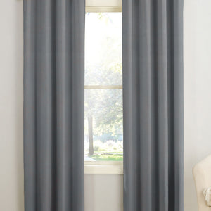 Casper Plain Room Darkening Curtains | Bright Gray | Set of 2