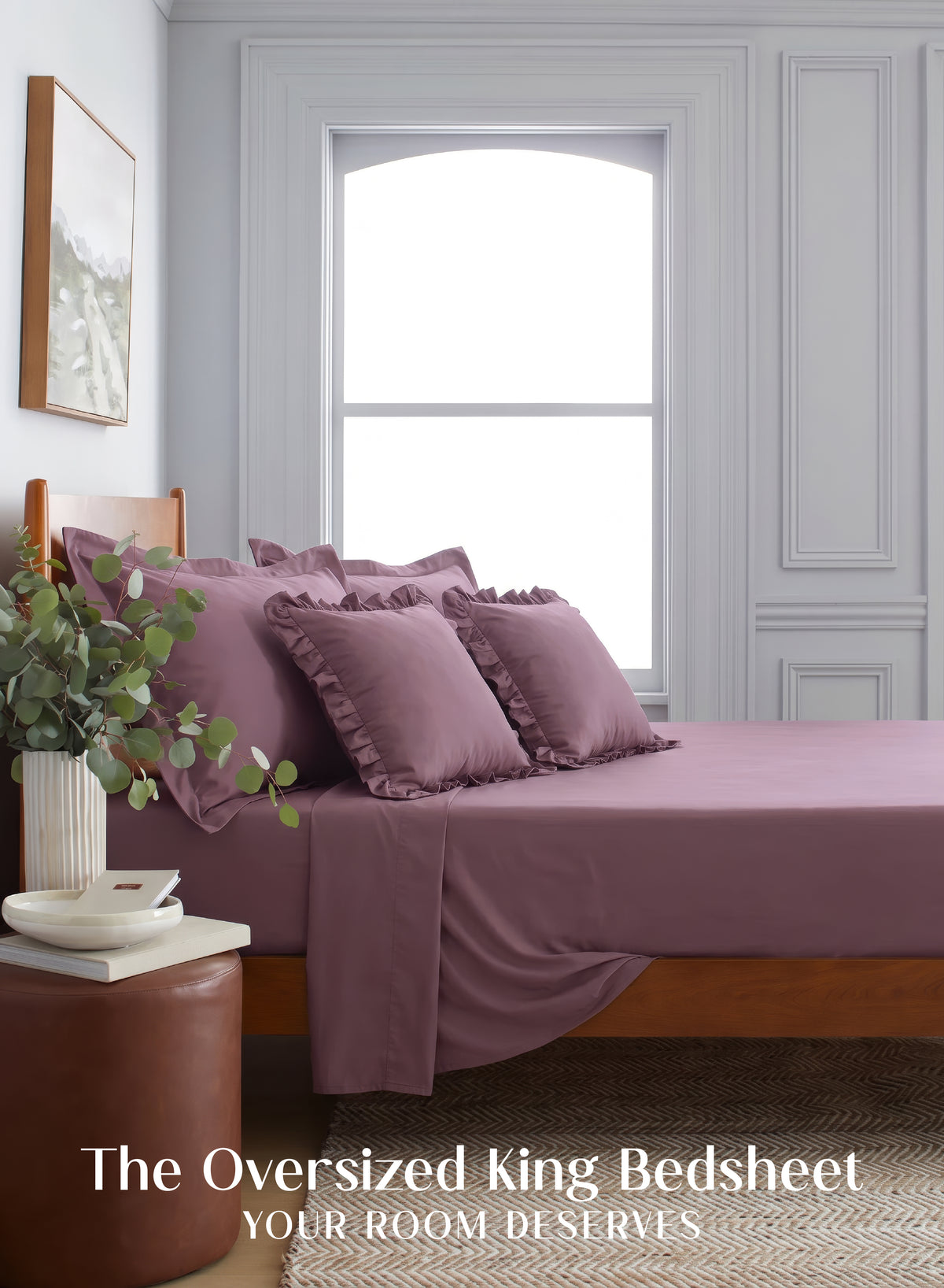 LuxeSoft™ Double Bedsheet Set | Mulberry