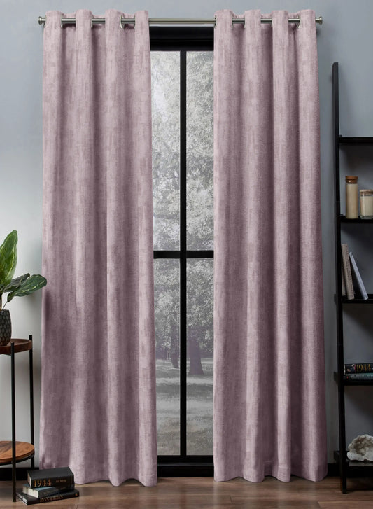 Bling Rustic Vibe Room Darkening Curtains | 100% Cotton | Lily | Set of 2