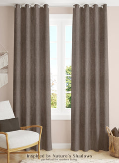 Arezzo Plain Blackout Curtains | Soft Heavy Fabric & Total Light Block | Roman Coffee | Set of 2 | Fully Customizable