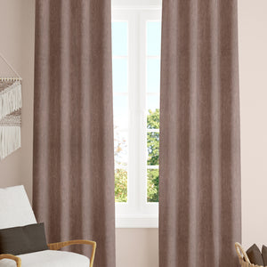 Arezzo Plain Blackout Curtains | Soft Heavy Fabric & Total Light Block | Hemp | Set of 2 | Fully Customizable