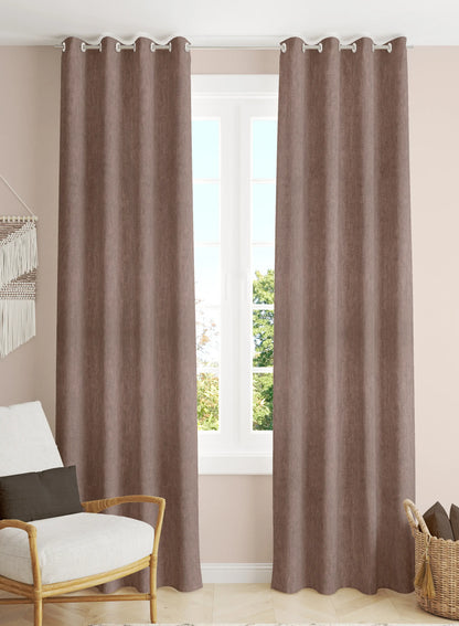 Arezzo Plain Blackout Curtains | Hemp | Set of 2