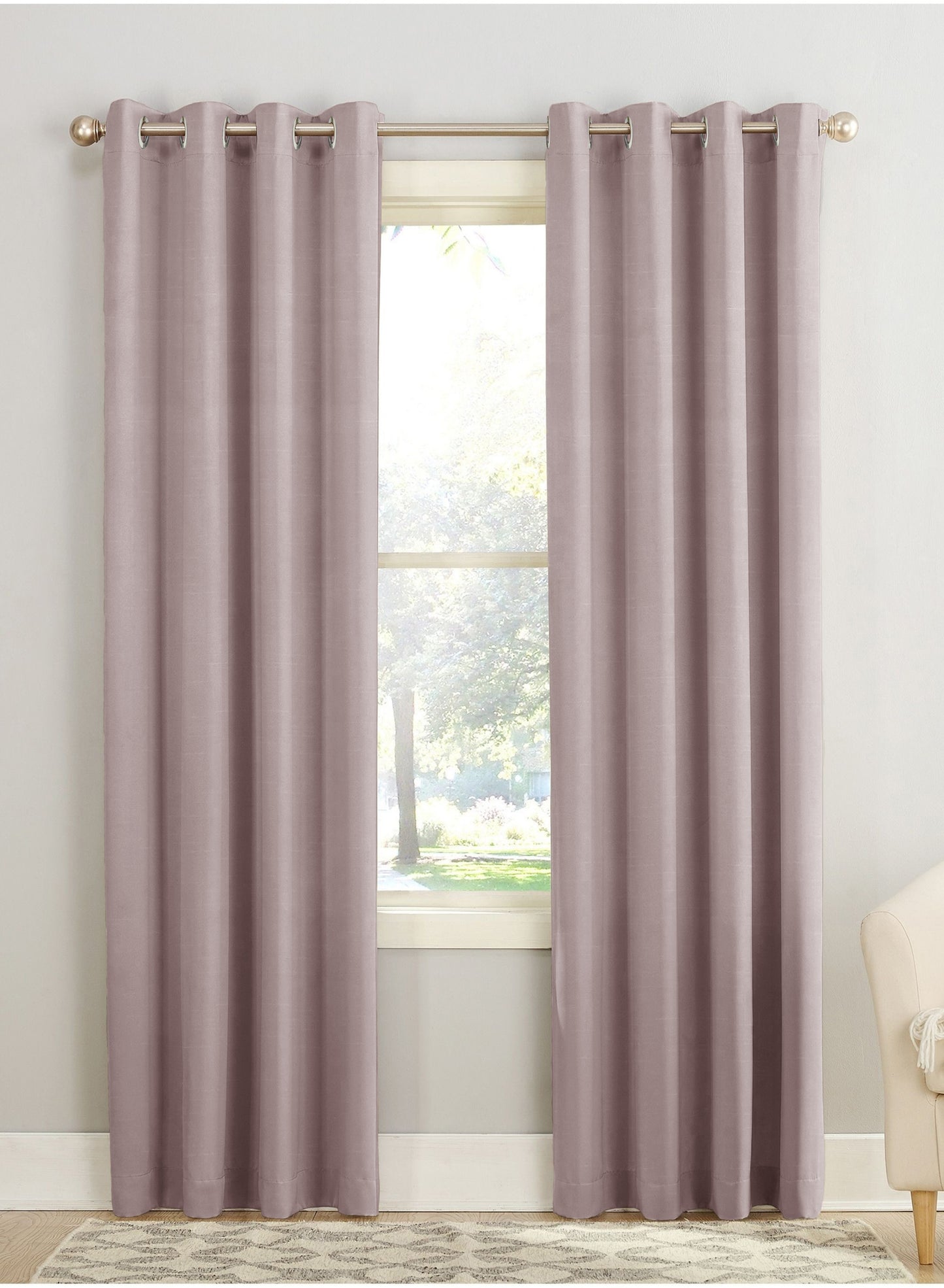 Casper Plain Room Darkening Curtains | Cashmere | Set of 2