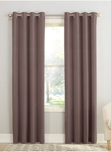 Casper Plain Room Darkening Curtains | Dark Brown | Set of 2