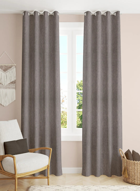 Arezzo Plain Blackout Curtains | Gray | Set of 2