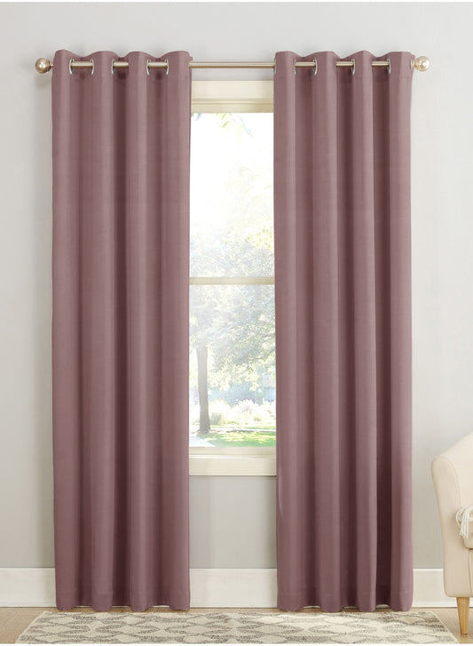 Casper Plain Room Darkening Curtains | Rouge Pink | Set of 2