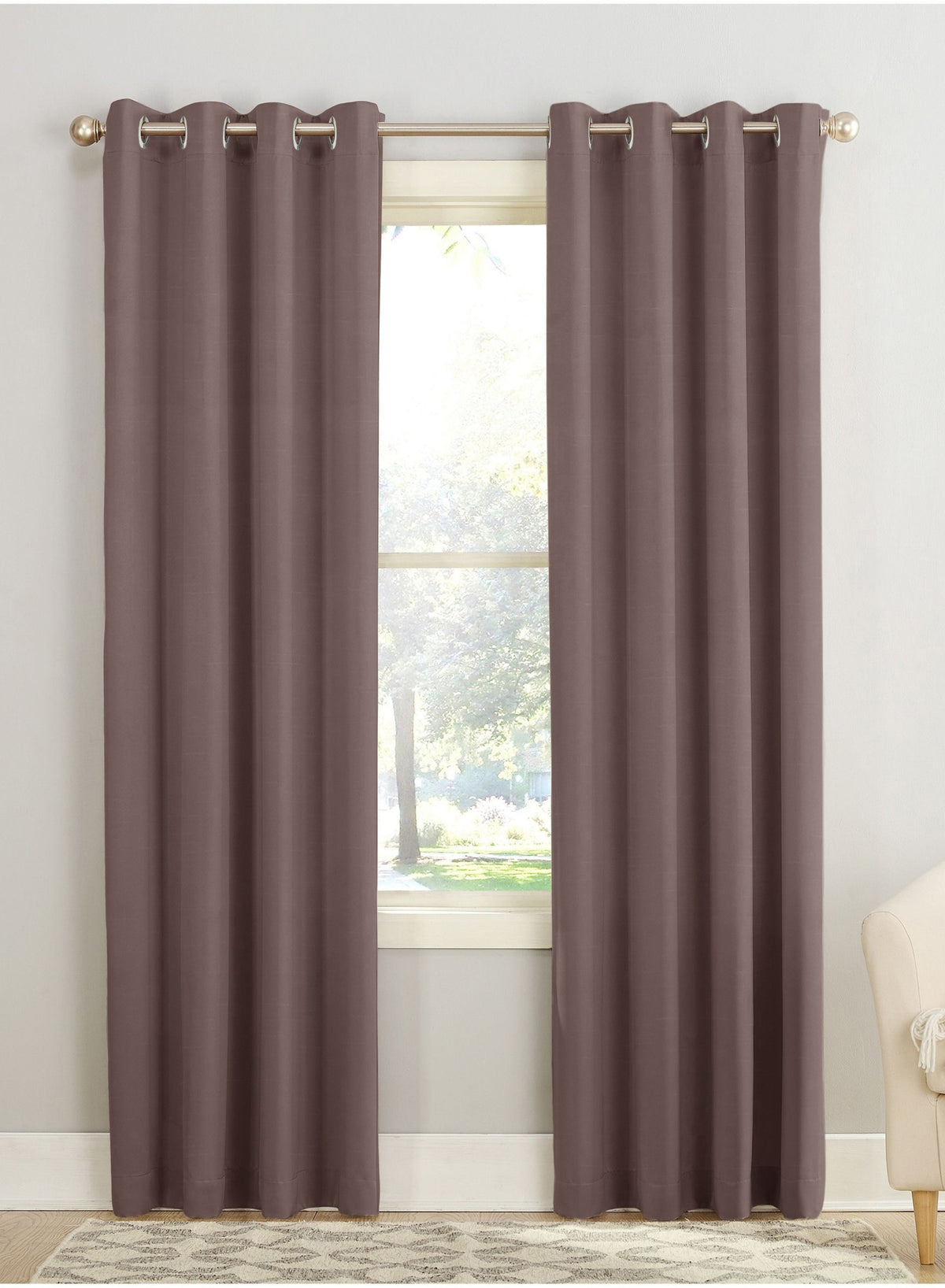 Casper Plain Blackout Curtains | Dark Brown | Set of 2